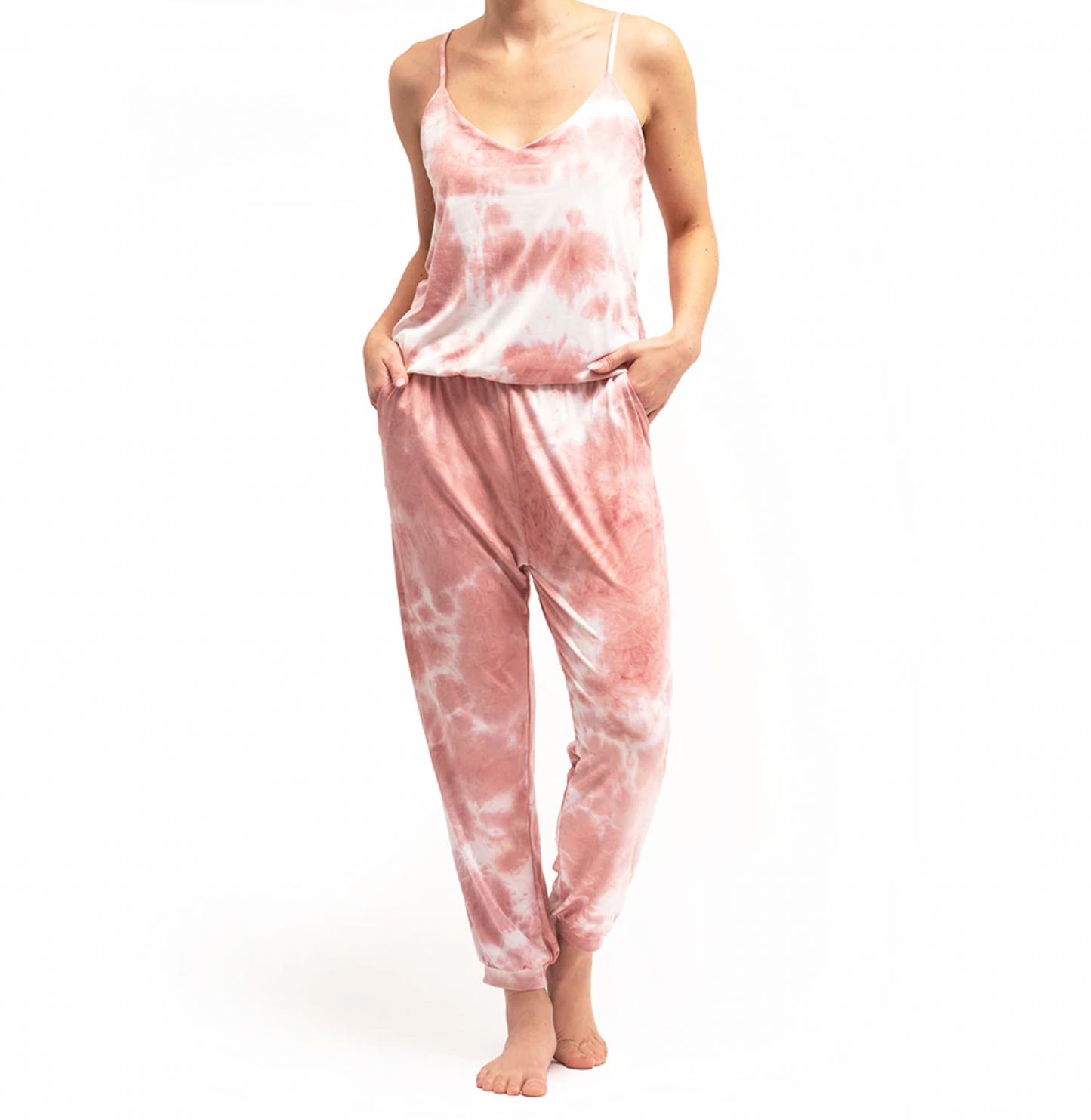 HELLO MELLO DYES THE LIMIT JUMPSUIT BLUSH