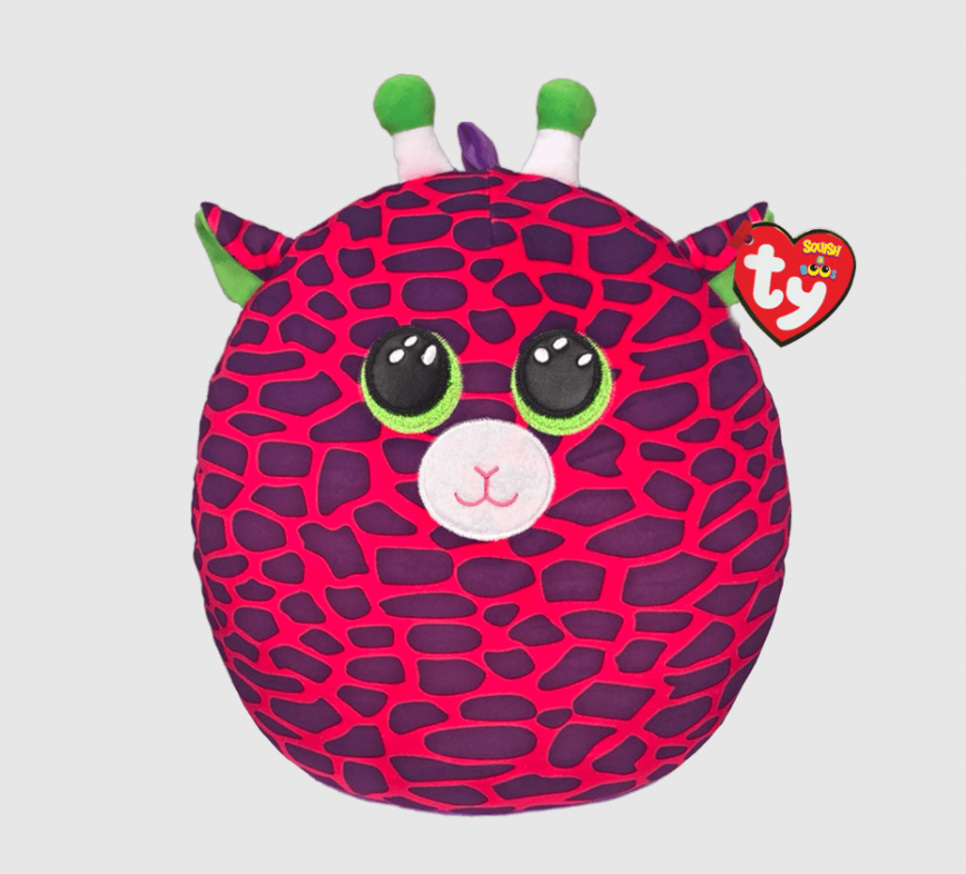 TY SQUISH GILBERT GIRAFFE PINK 14"