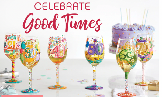 LOLITA BIRTHDAY WINE GLASSES