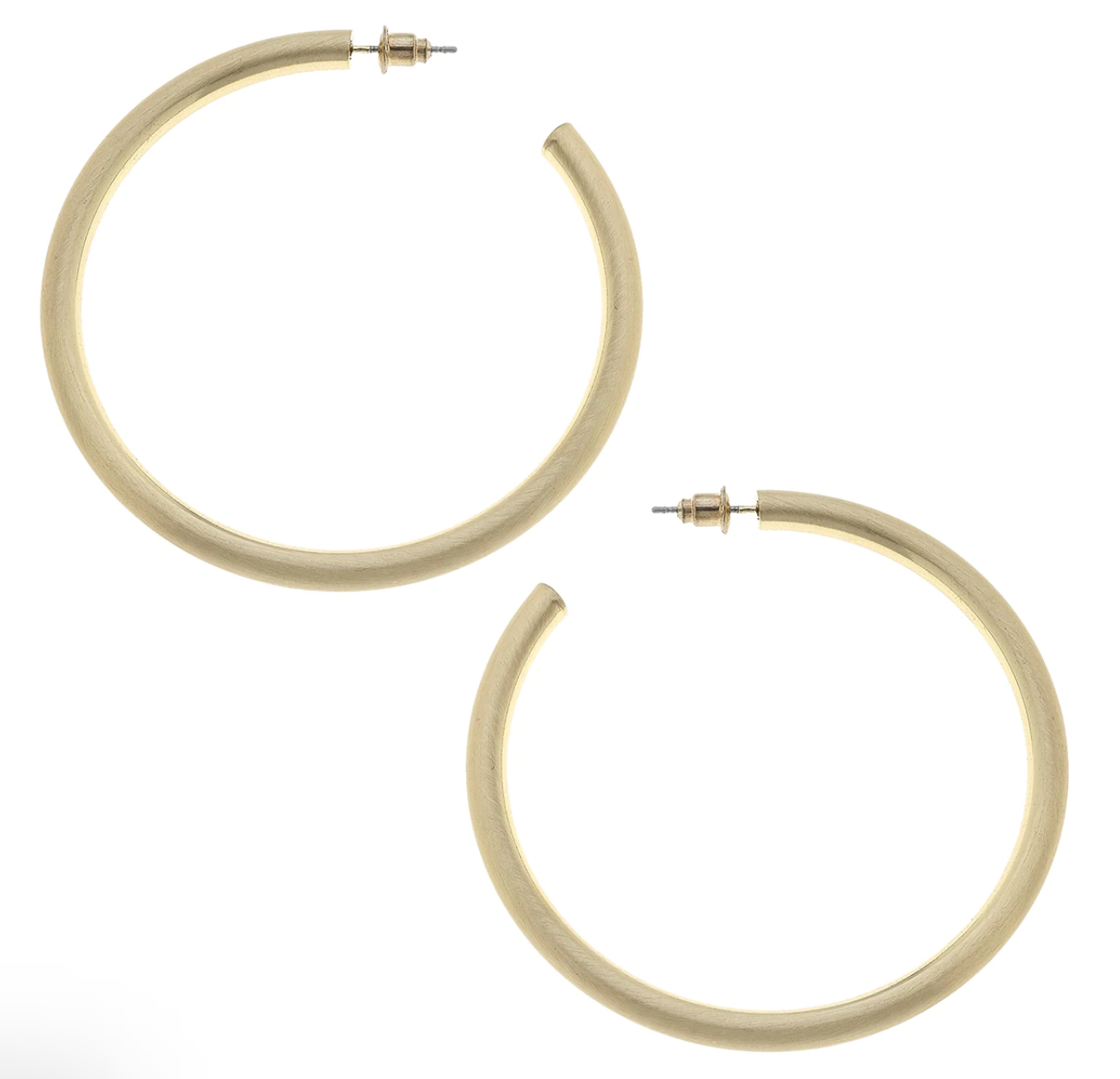 IVY HOOP EARRINGS IN SATIN GOLD