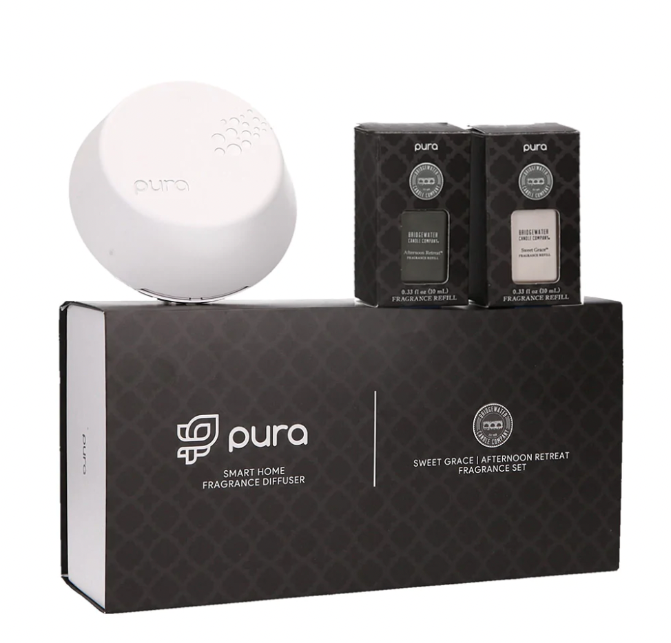 PURA + BRIDGEWATER SMART HOME DIFFUSER SET SWEET GRACE,AFTERNOON RETREAT