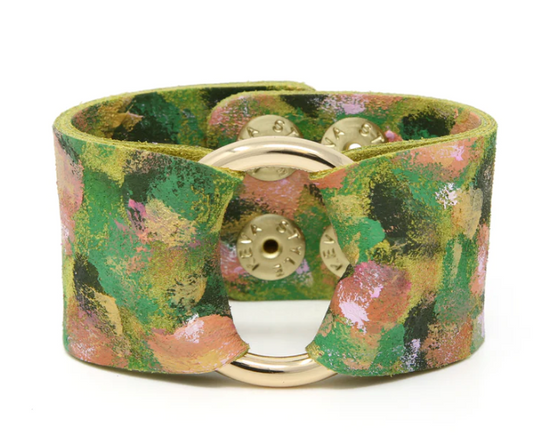 KEVA GROWING GOOD THINGS LEATHER CUFF BY RACHEL CAMFIELD