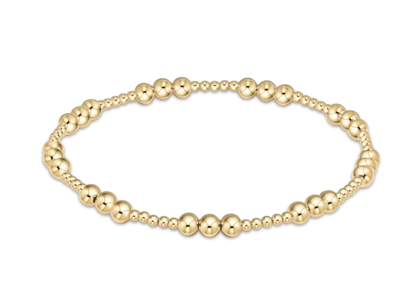 ENEWTON EXTEND joy pattern 4mm bead bracelet - gold**