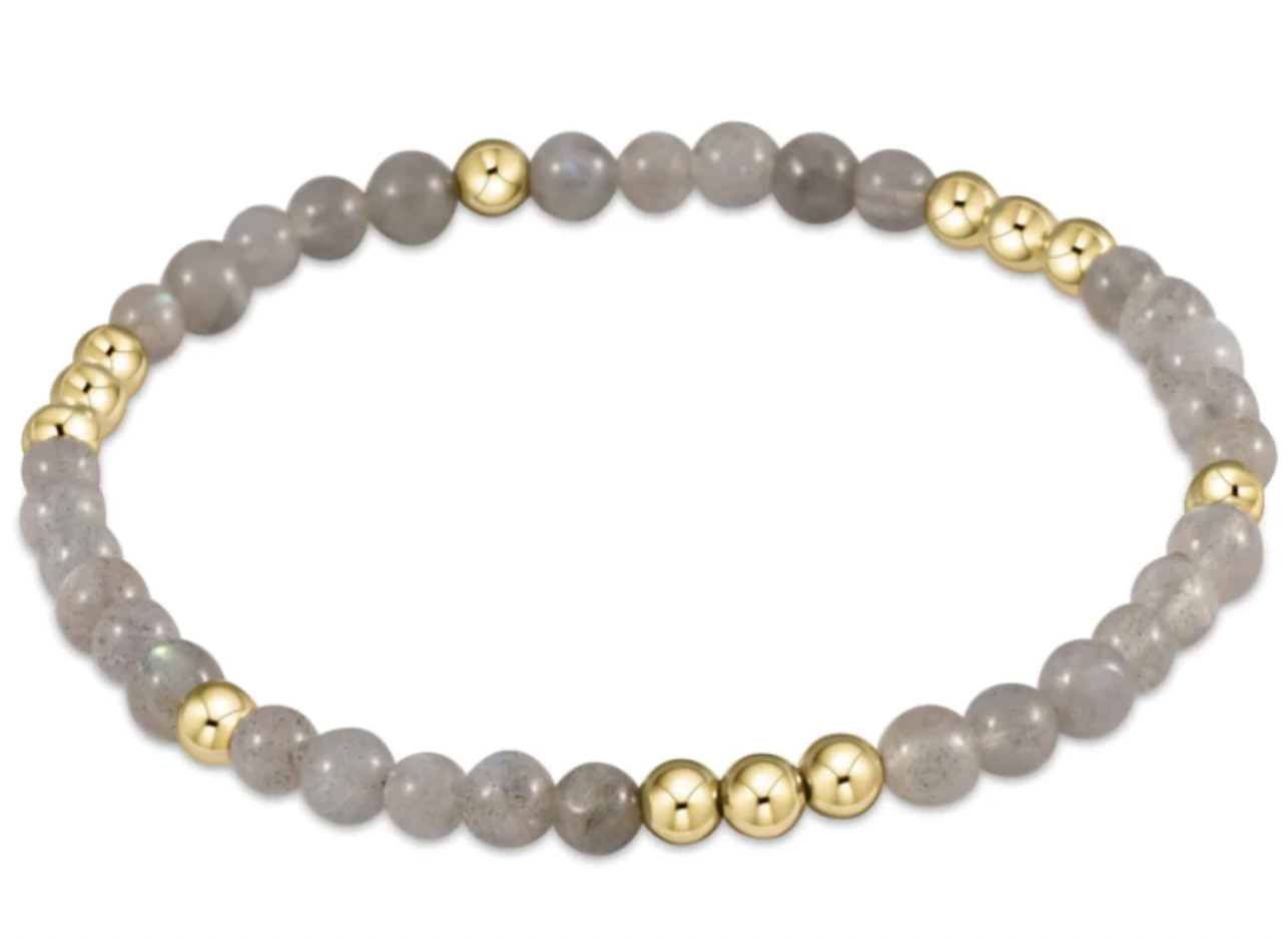ENEWTON WORTHY PATTERN 4MM BEAD BRACELET LABRADORITE***