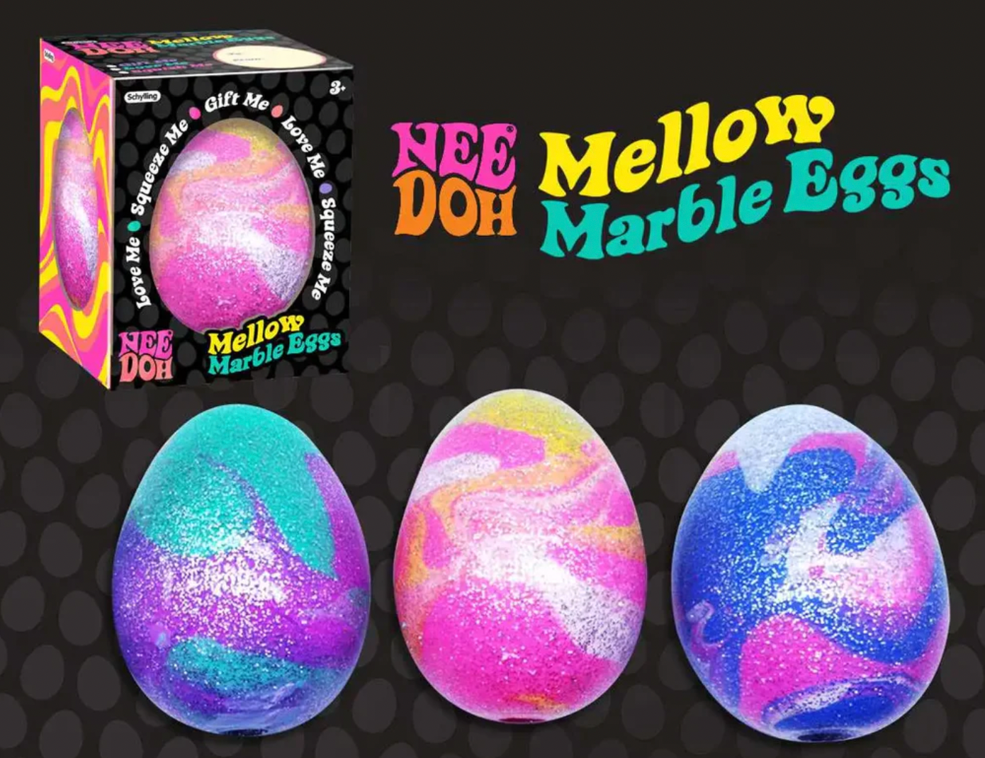 MELLOW MARBLE EGG NEE DOH-COLORS VARY