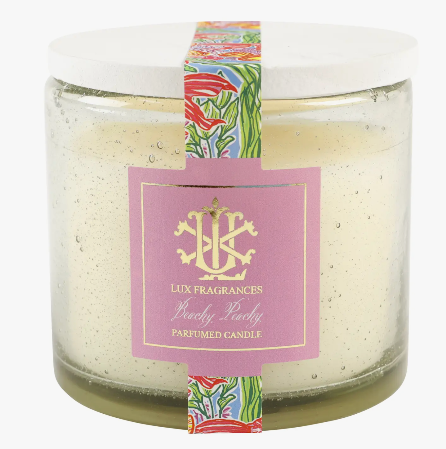 LUX BEACHY PEACHY SANGRIA 13.5 OZ CLEAR GLASS WITH LID