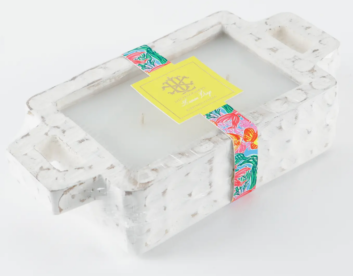 LUX LEMON DROP WHITEWASH RECTANGLE BOWL