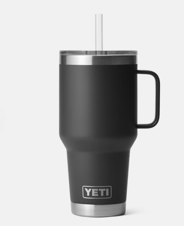 Yeti Rambler 25 oz Charcoal Mug with Straw