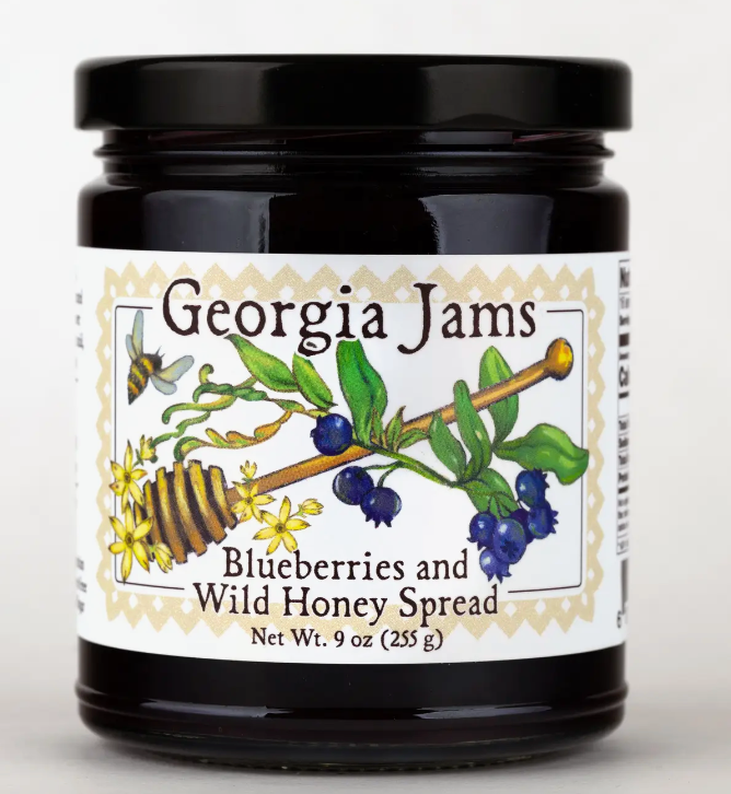 GEORGIA JAMS BLUEBERRIES AND WILD HONEY 9 OZ