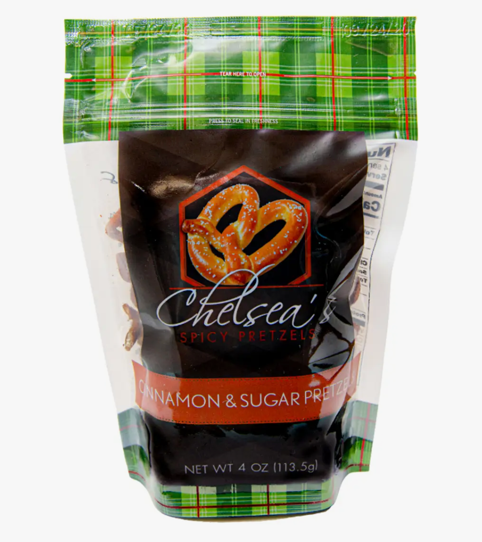 CINNAMON SUGAR SPICY PRETZELS 4 OZ BAG