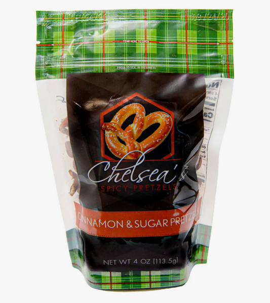 CINNAMON SUGAR SPICY PRETZELS 4 OZ BAG