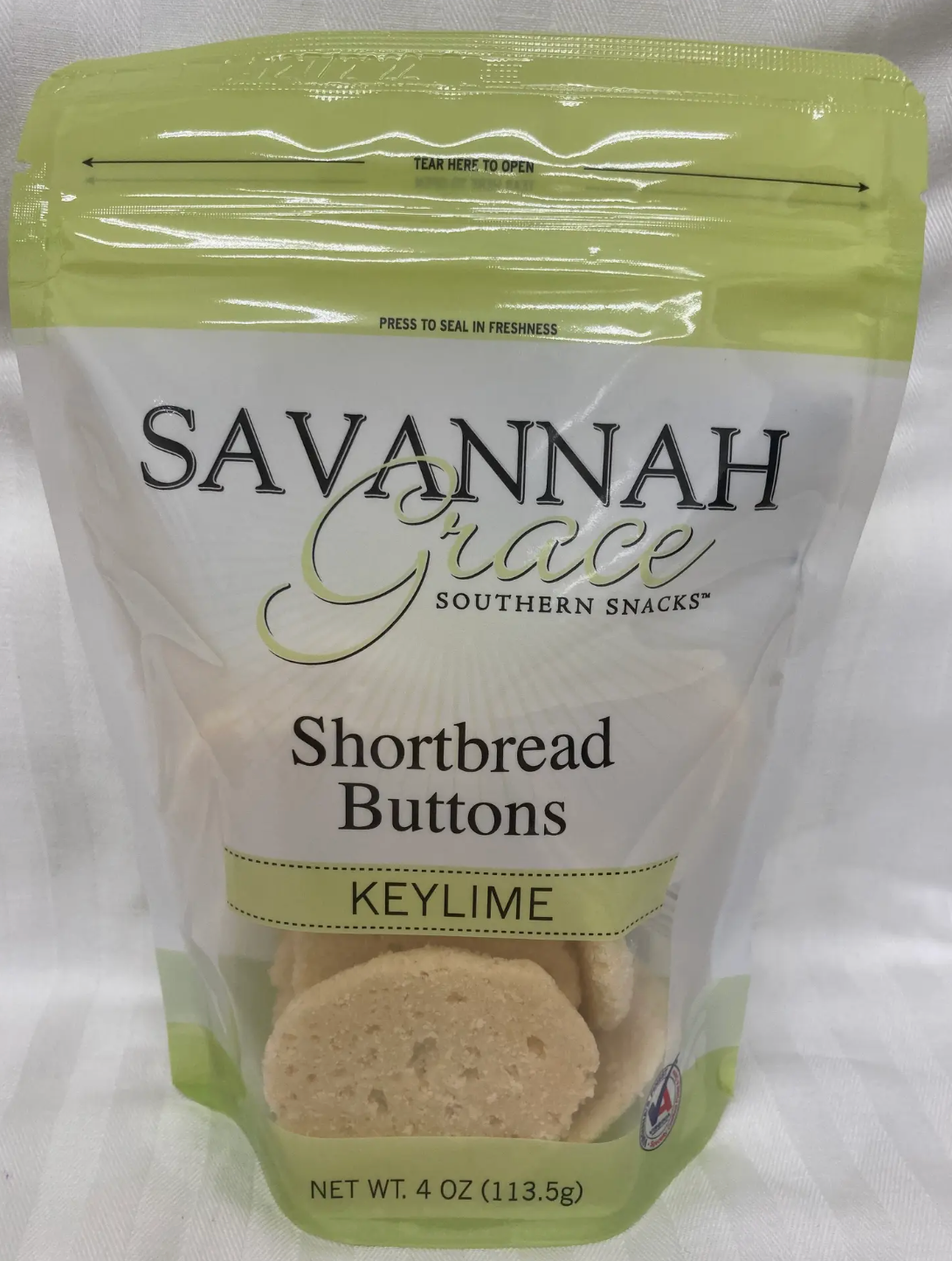 KEY LIME SHORTBREAD BUTTONS 4 OZ BAG