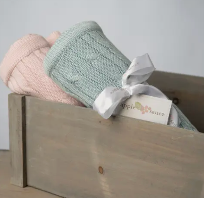 CABLE KNIT BABY BLANKET