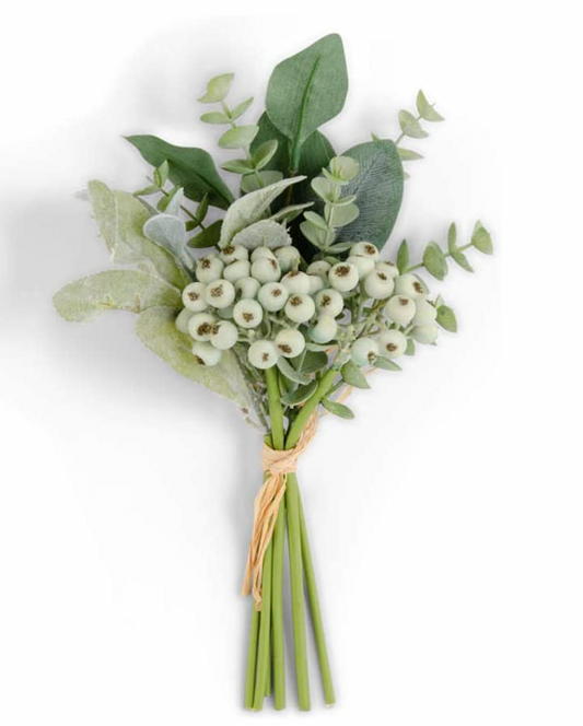 13 INCH MIXED GREEN FOLIAGE WITH BERRIES BUNDLE