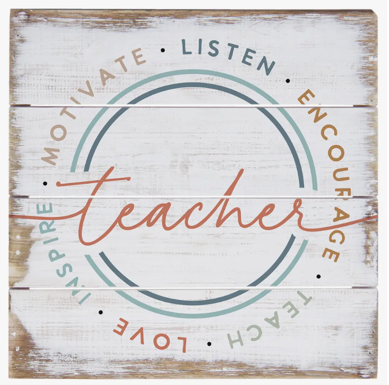 TEACHER WORDS PERFECT PALLET PETITE SIGN