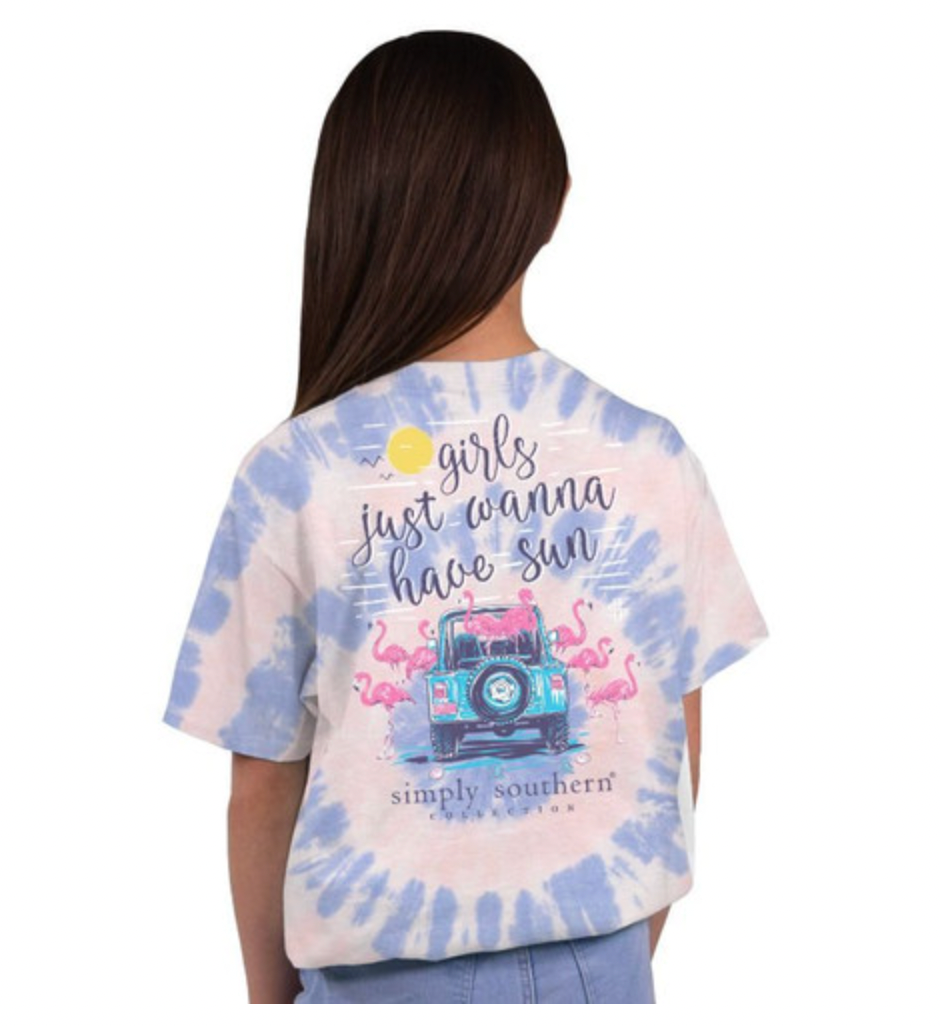 SIMPLY SOUTHERN YOUTH GIRLS JUST WANNA HAVE FUN SHORT SLEEVE