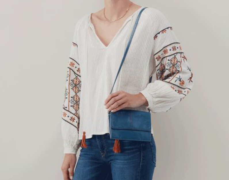 HOBO JETTY CONVERTIBLE LEATHER SHOULDER BAG