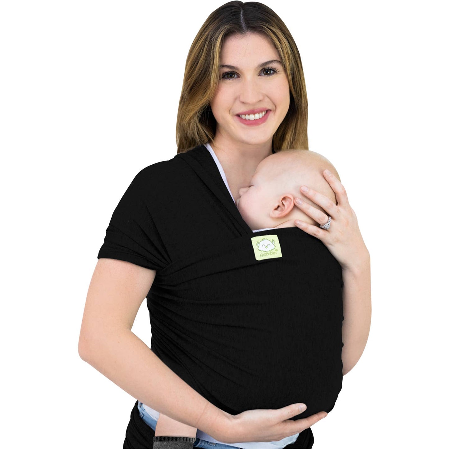 KEABABIES Baby Wrap Carrier (Trendy Black)