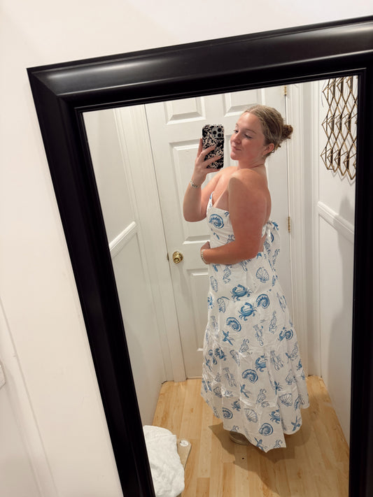 BAILEY ROSE SLEEVELESS COASTAL MAXI DRESS