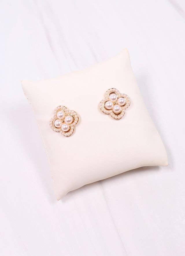 Lindell Pearl Stud Earring CREAM