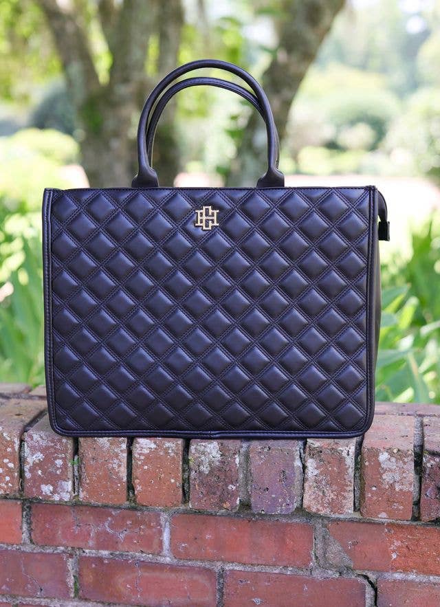 NIALL TOTE BLACK QUILTED DQ