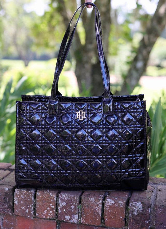 SHANE TOTE BLACK PATENT LQ