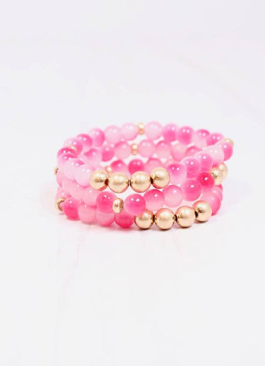 Edwardes Bracelet Set HOT PINK