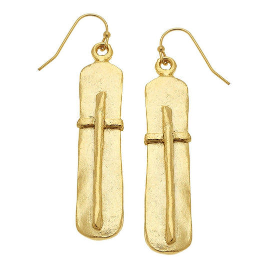 Bar Cross Earrings