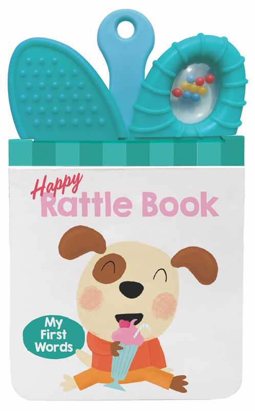HAPPY RATTLE BOOK - MY FIRST WORDS BY LITTLE GENIUS BOOKS