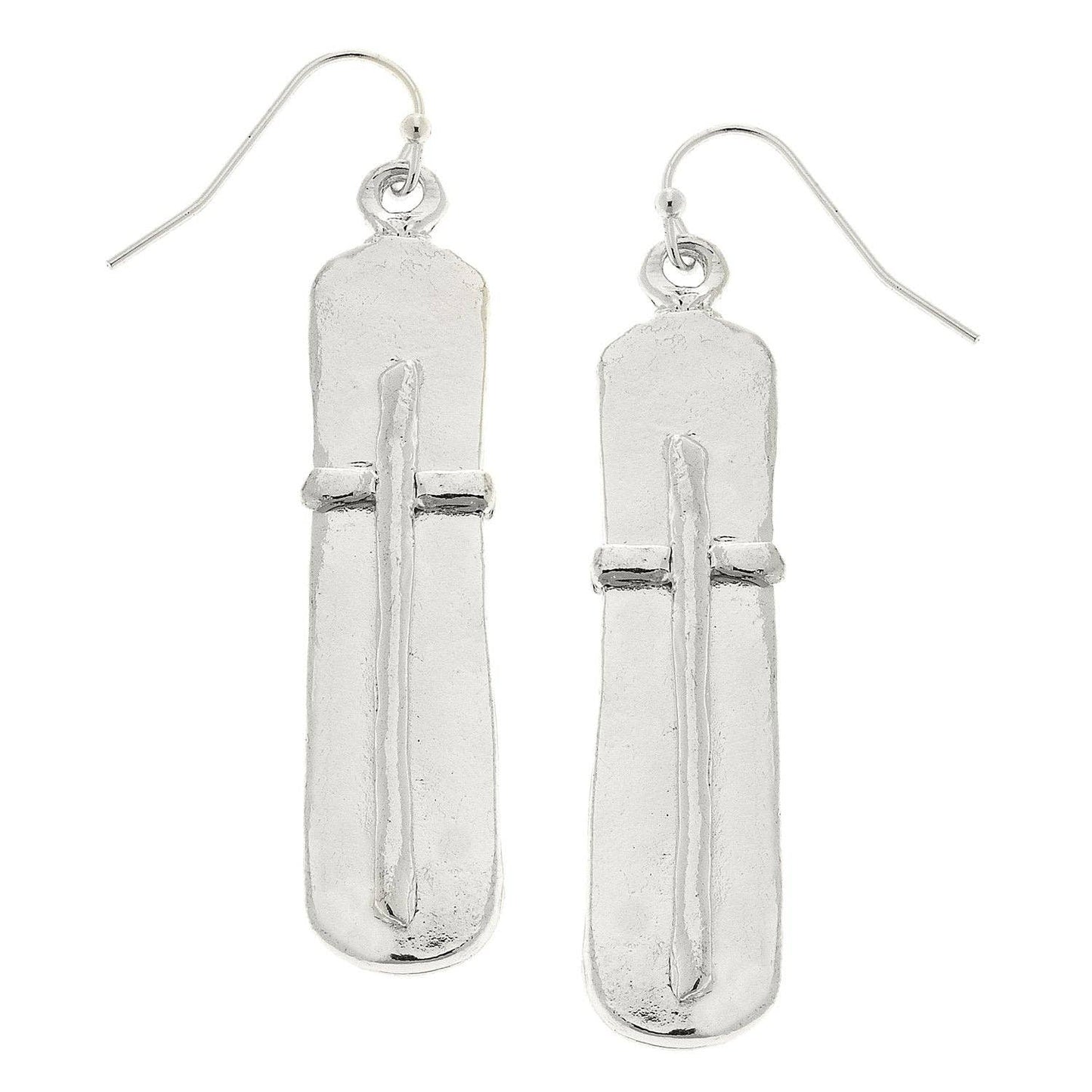 Bar Cross Earrings