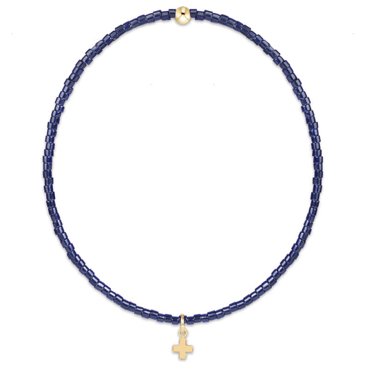 ENEWTON CLASSIC NAVY SIGNATURE SMALL CROSS CHARM