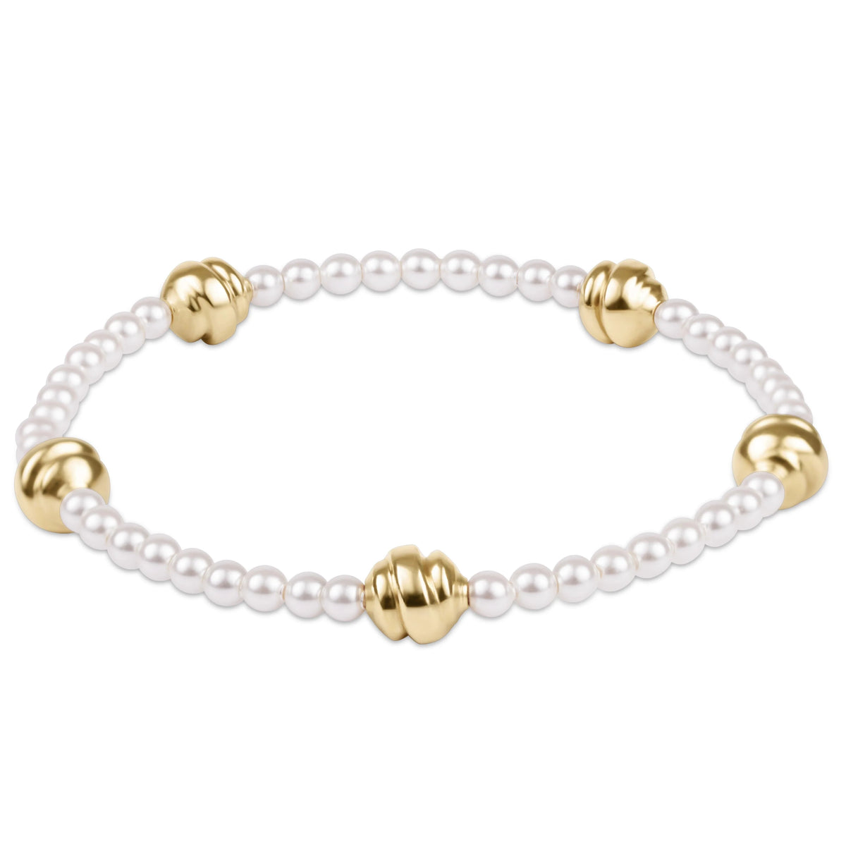 ENEWTON ADMIRE SMALL GOLD 3MM PEARL BRACELET
