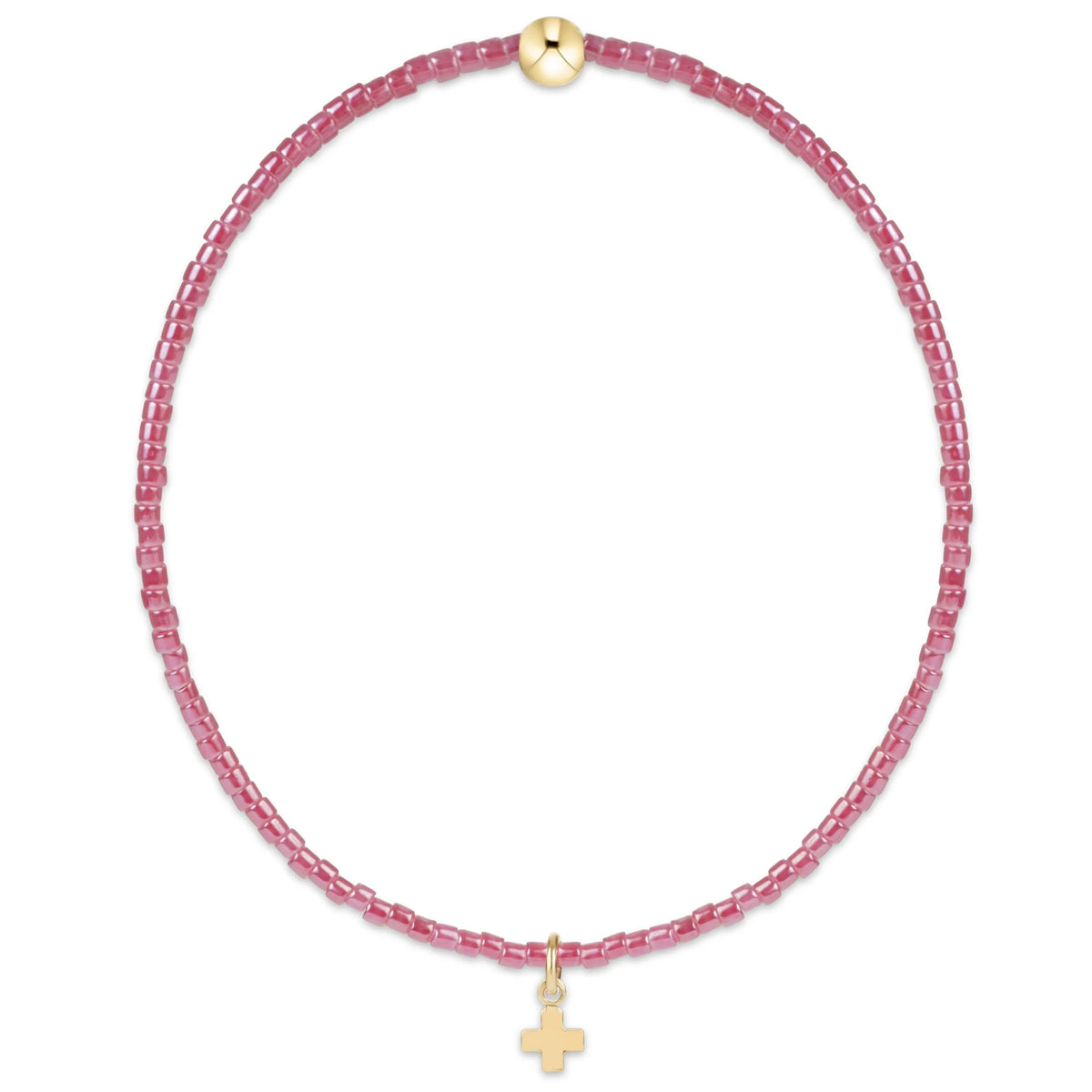 ENEWTON CLASSIC PINK CHAMPAGNE SIGNATURE SMALL CROSS CHARM