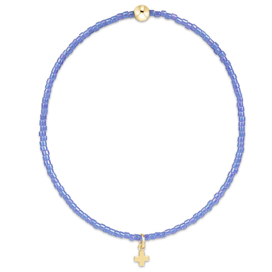 ENEWTON CLASSIC BRIGHT BLUE SIGNATURE SMALL CROSS CHARM