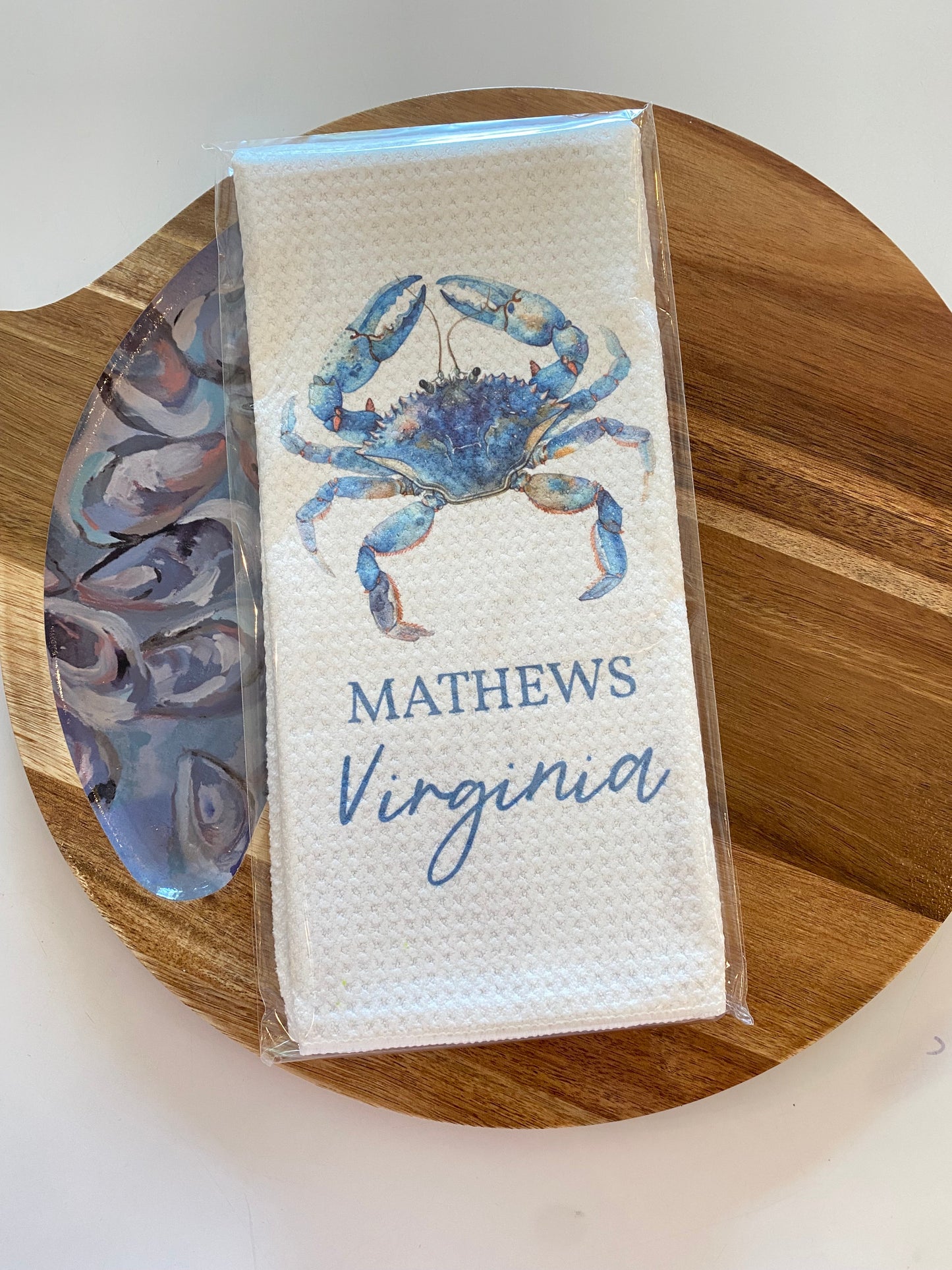 CRAB TOWEL WITH TOWN
