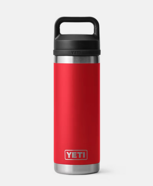 YETI RAMBLER 18 OZ BOTTLE CHUG RESCUE RED