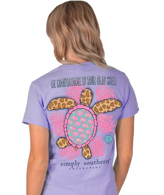 SIMPLY SOUTHERN BE COMFORTABLE IN YOUR OWN SHELL SHORT SLEEVE