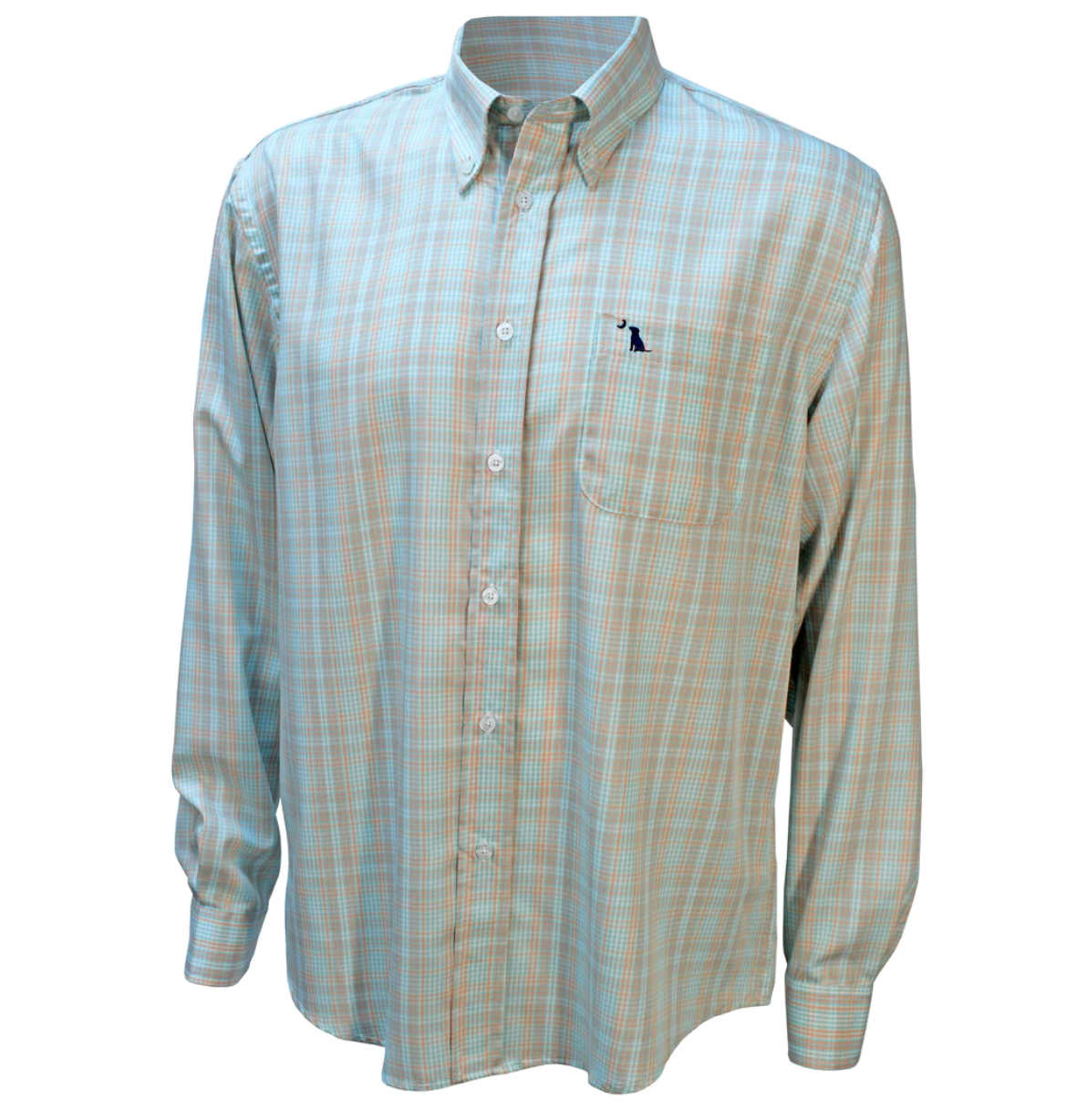 LOCAL BOY OUTFITTERS BAILEY DRESS SHIRT SALMON/SAGE/BLUE***