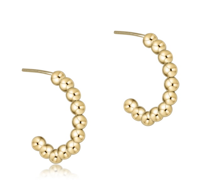 ENEWTON BEADED CLASSIC 1" POST HOOP - 3MM GOLD***