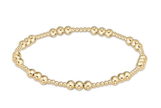 ENEWTON CLASSIC JOY PATTERN 4MM BEAD BRACELET - GOLD**