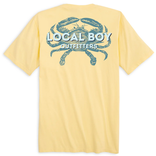 LOCAL BOY OUTFITTERS BLUE CRAB BANANA SHORT SLEEVE**