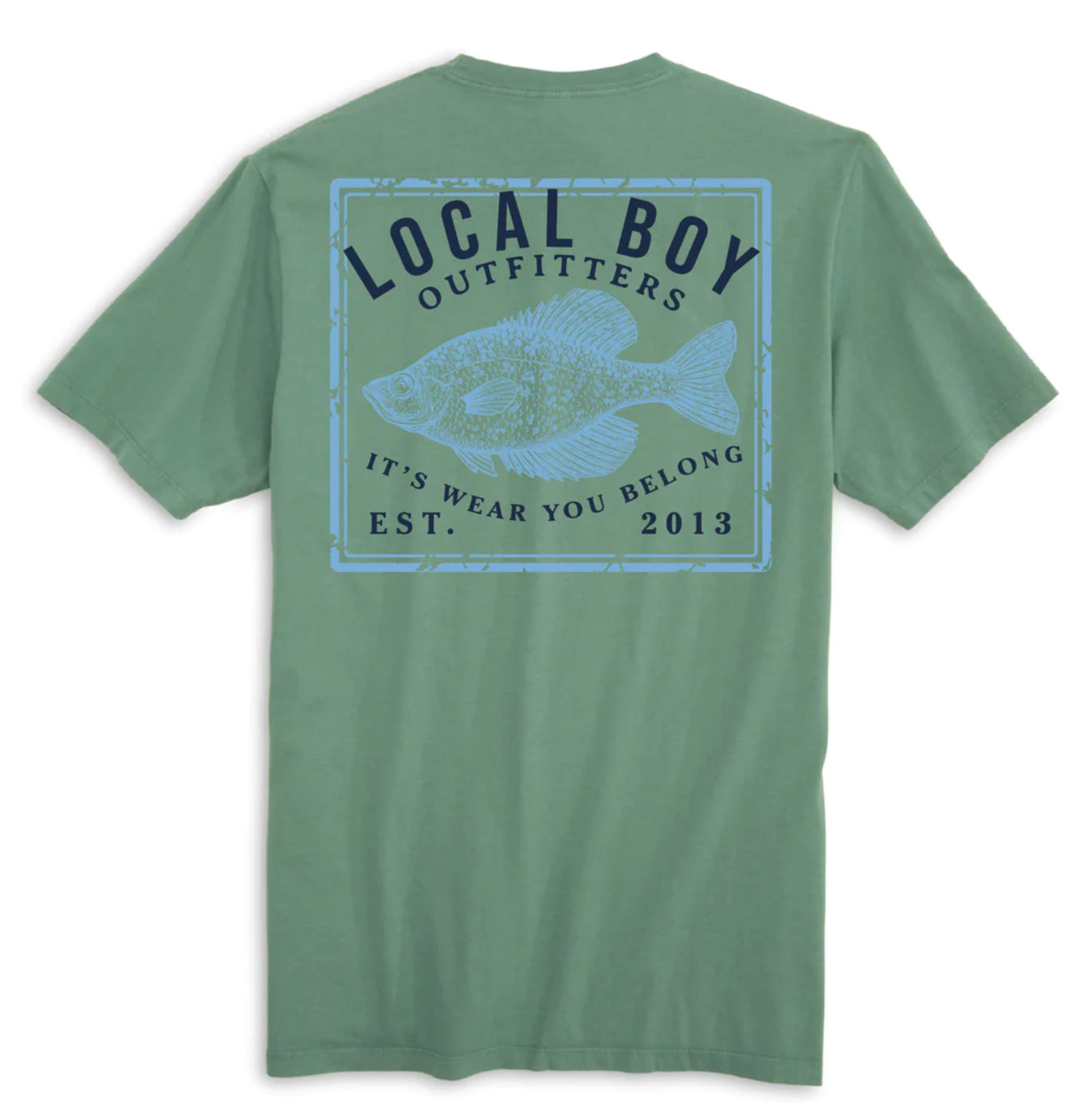 LOCAL BOY OUTFITTERS HOLY CRAPPIE LIGHT GREEN SHORT SLEEVE**