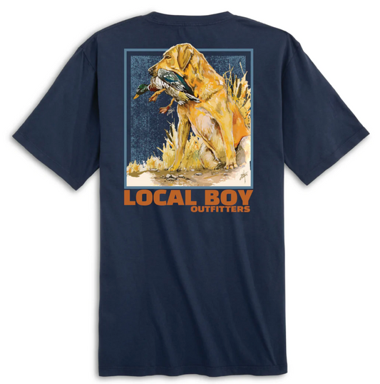 LOCAL BOY OUTFITTERS BLUE MOON & YELLOW LAB SHORT SLEEVE*