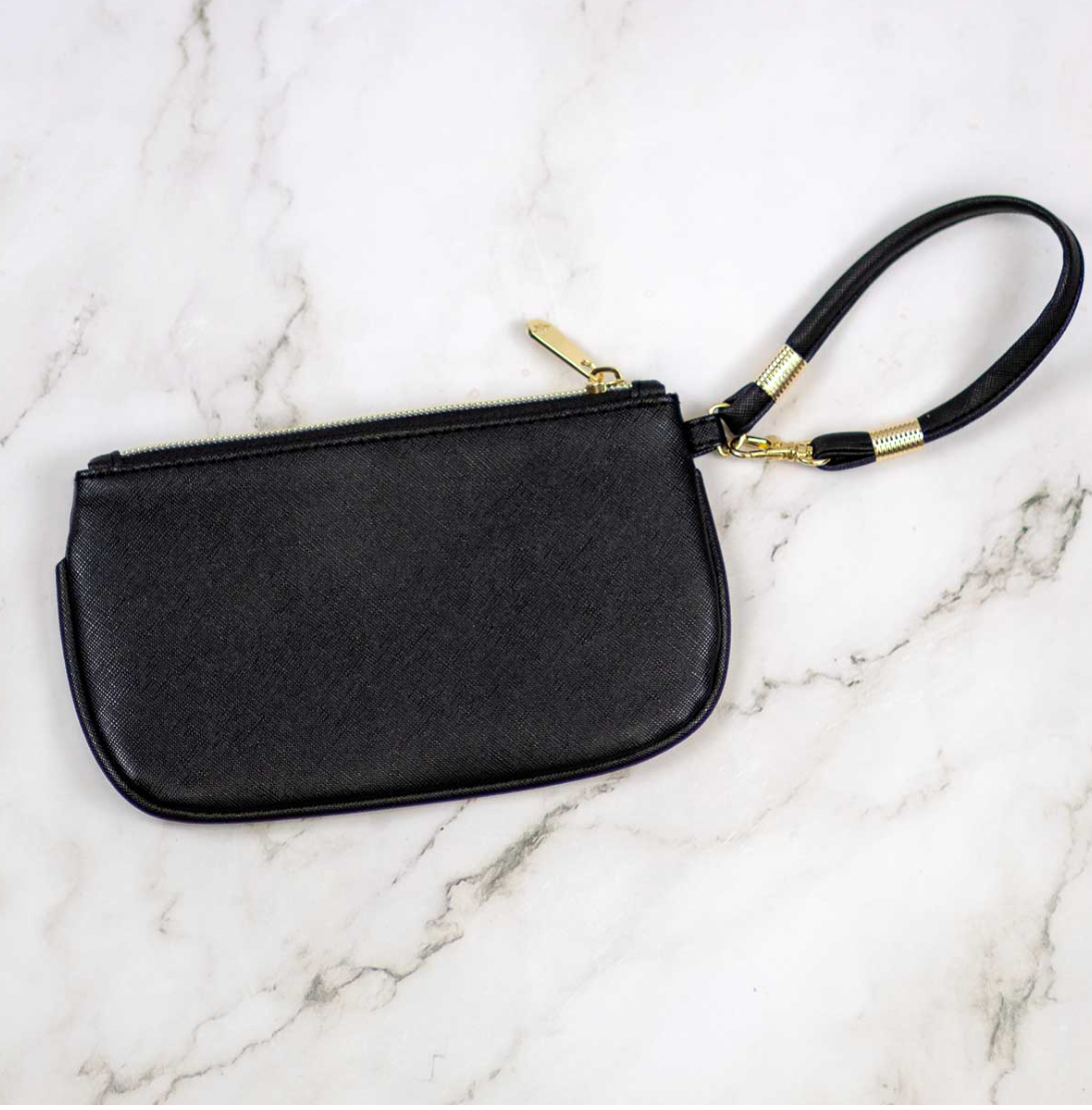 SUZANNE WRISTLET BLACK 8.75X4.5