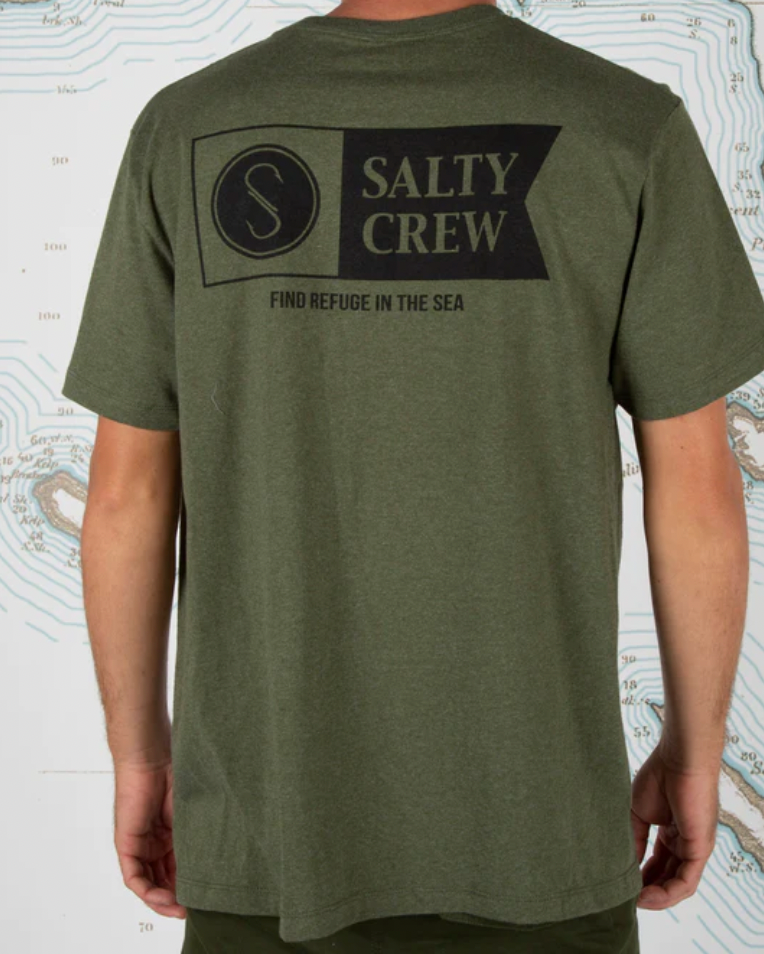 SALTY CREW CLASSIC L/S TEE FOREST HEATHER
