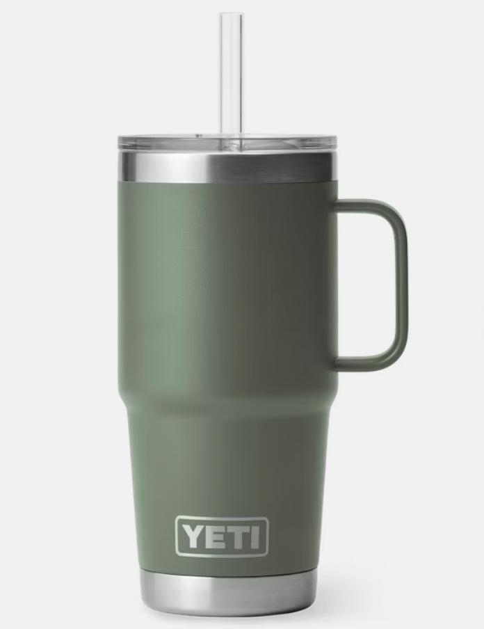 YETI RAMBLER 25 OZ STRAW MUG CAMP GREEN