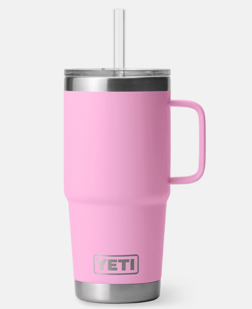 YETI RAMBLER 25 OZ STRAW MUG POWER PINK