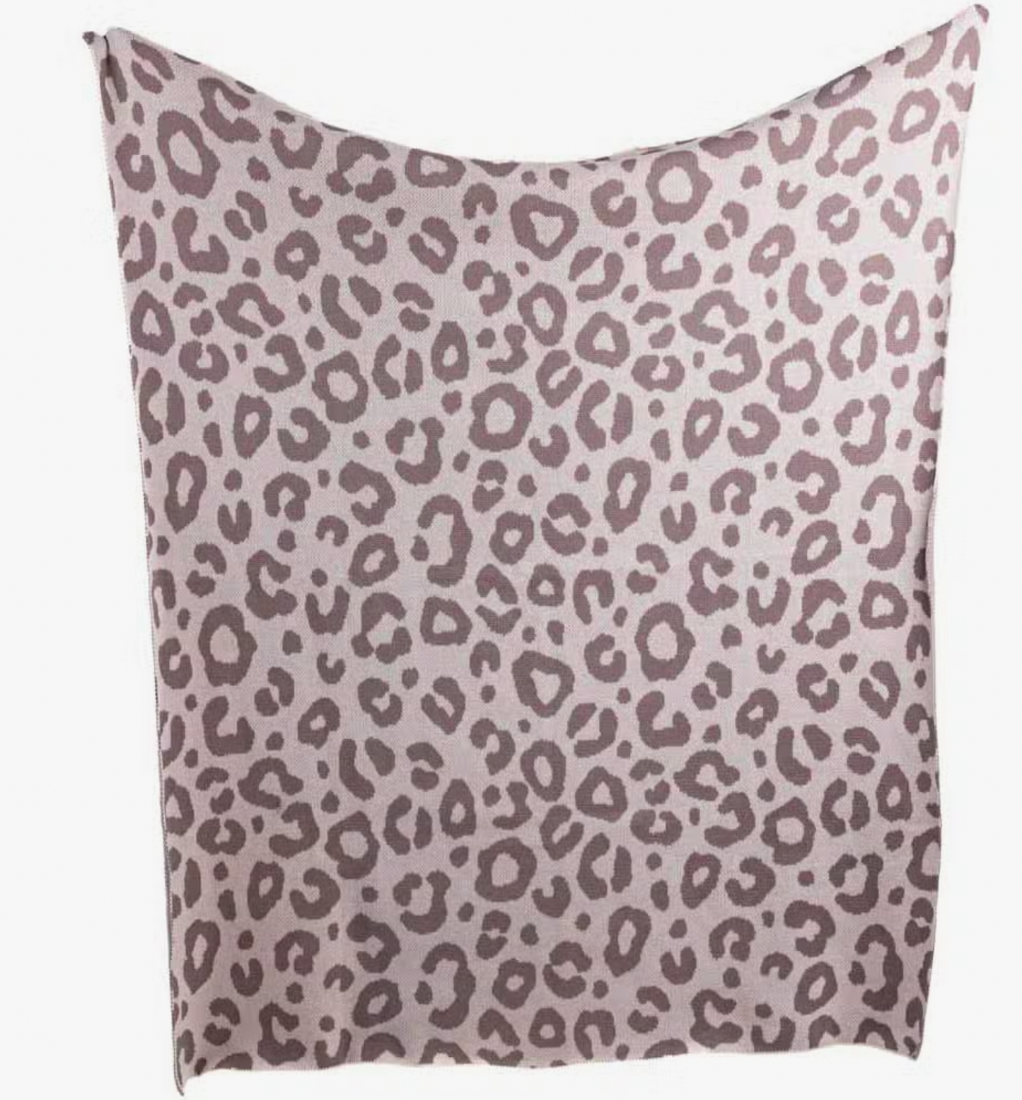 LILAC GRAY LEOPARD OVERSIZED BLANKET