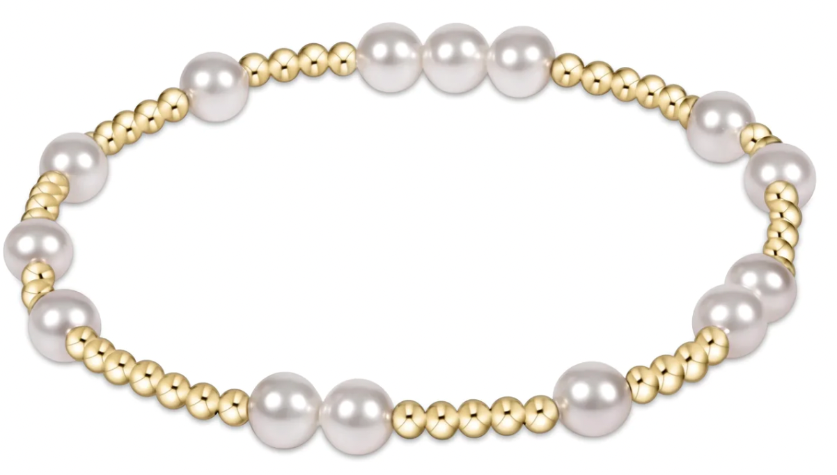 ENEWTON HOPE UNWRITTEN 6MM BEAD BRACELET PEARL