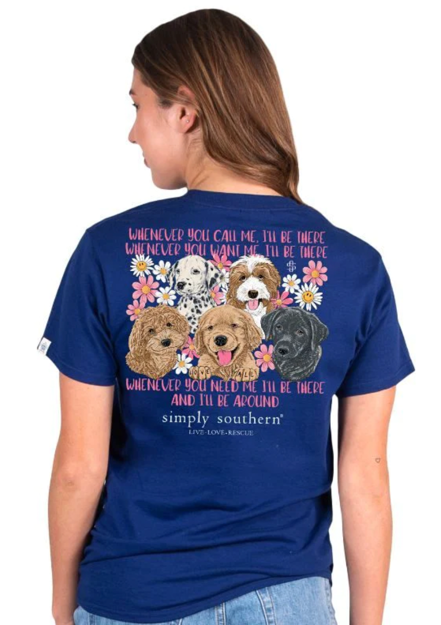 SIMPLY SOUTHERN BE THERE DOGS T-SHIRT